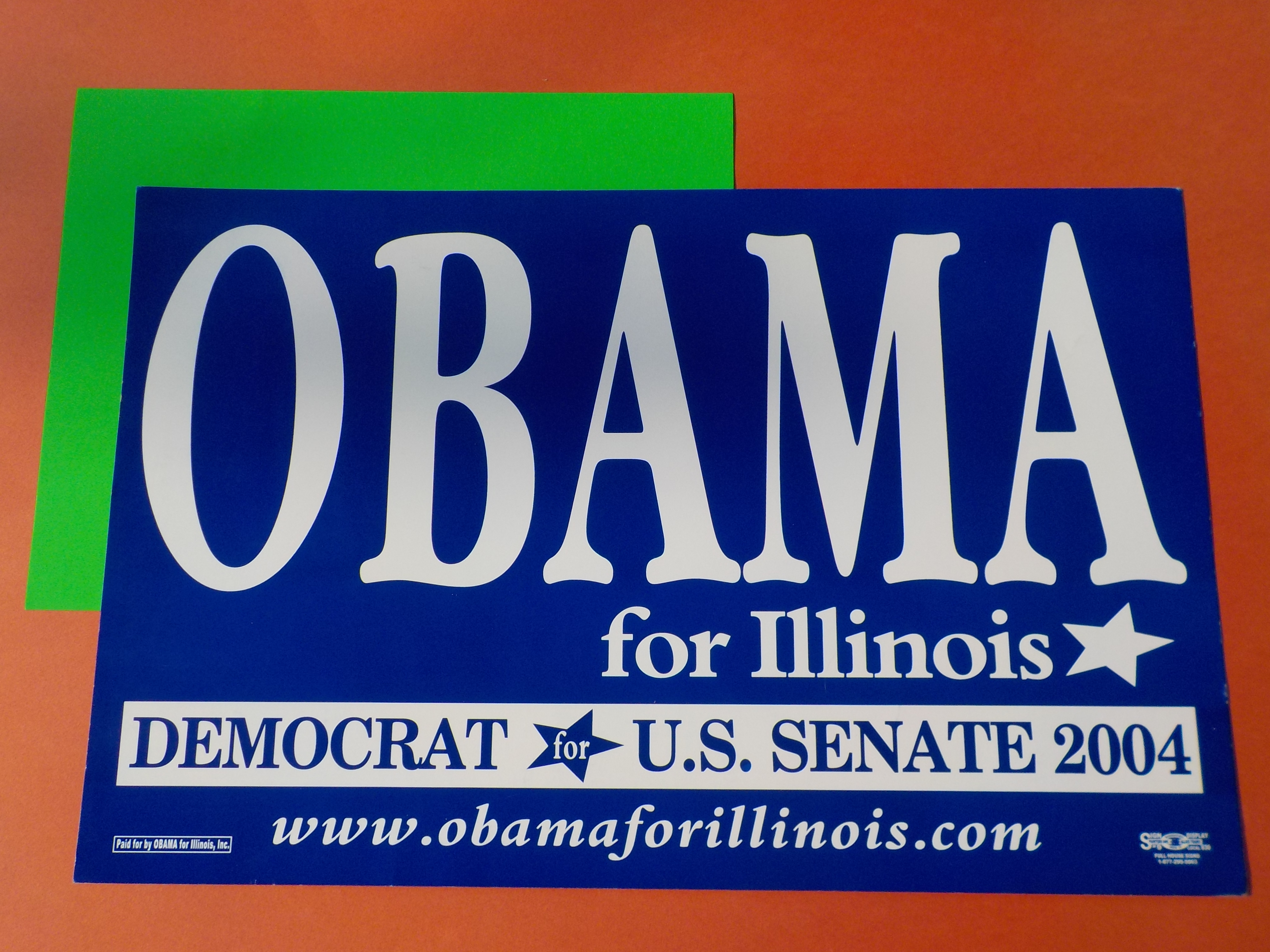 Obama Senate yard sign