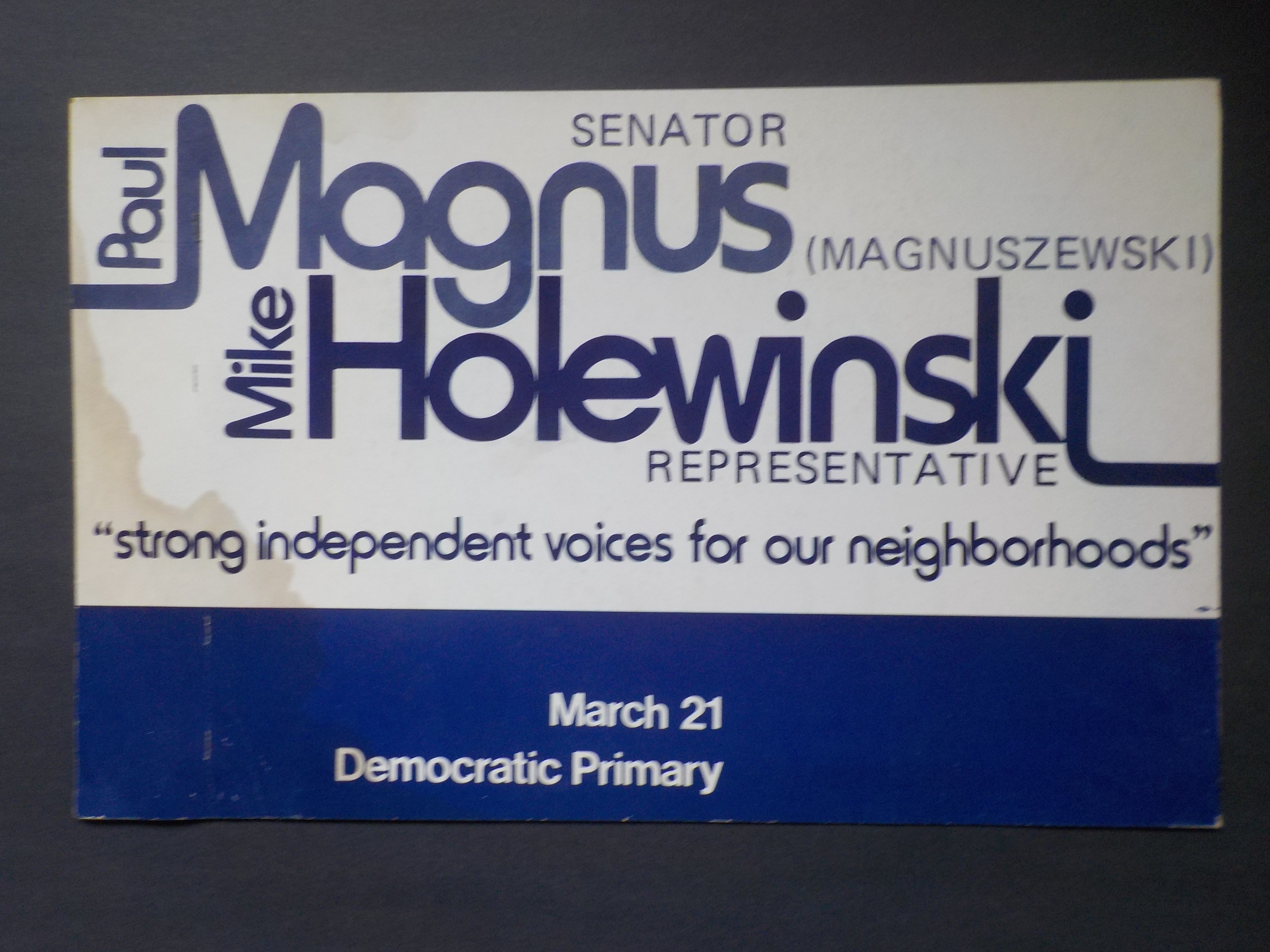 Holewinski yard sign