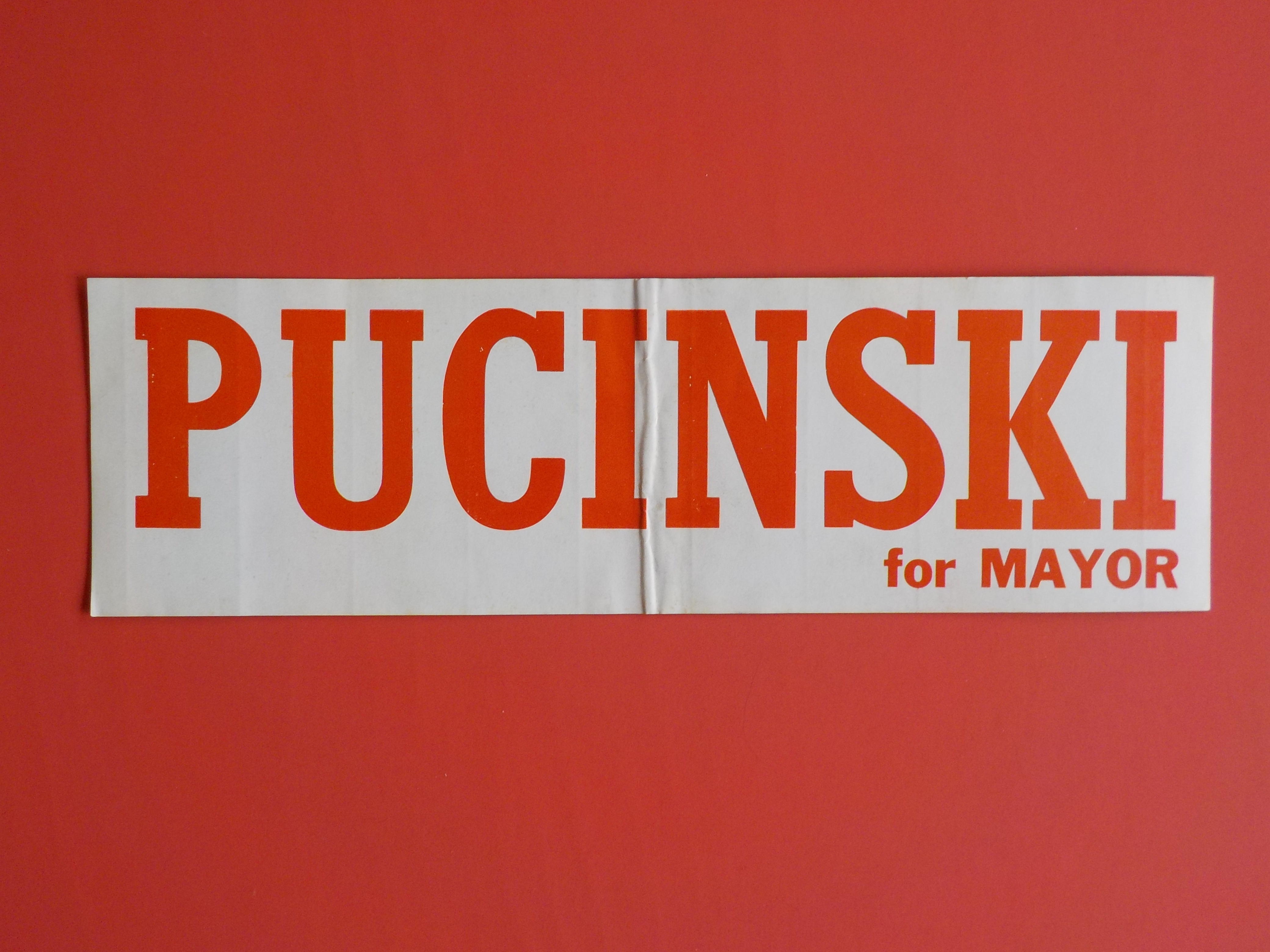 Pucinski bumper sticker